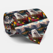 パドルでサモエイ：風光明媚な冒険 ネクタイ (ロール)