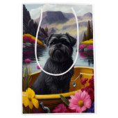 パドルにアフェンピンシャー犬:風光明媚な冒険 ミディアムペーパーバッグ (正面)