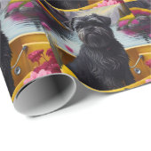 パドルにアフェンピンシャー犬：風光明媚な冒険 ラッピングペーパー (ロールコーナー)