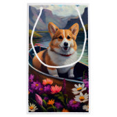 パドルにコルギを乗せる：風光明媚な冒険 スモールペーパーバッグ (裏面)