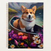 パドルにコルギを乗せる：風光明媚な冒険 プランナー手帳 (正面)