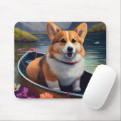 パドルにコルギを乗せる：風光明媚な冒険 マウスパッド (マウス)