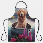 パドルにゴールデンレトリバー:風光明媚な冒険 エプロン (正面)