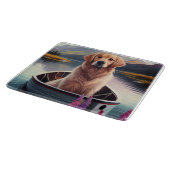 パドルにゴールデンレトリバー:風光明媚な冒険 カッティングボード (角)