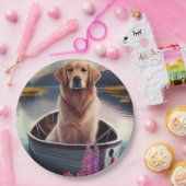 パドルにゴールデンレトリバー:風光明媚な冒険 ペーパープレート (パーティー)