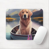 パドルにゴールデンレトリバー：風光明媚な冒険 マウスパッド (マウス)