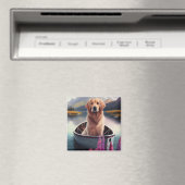 パドルにゴールデンレトリバー：風光明媚な冒険 マグネット (インサイチュ (食洗機))