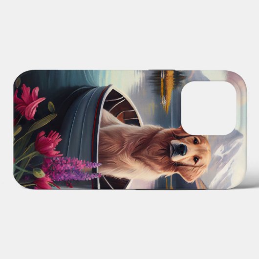 パドルにゴールデンレトリバー:風光明媚な冒険 Case-Mate iPhoneケース (裏面 (横))