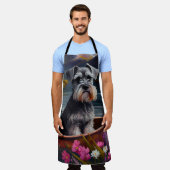 パドルにシュナウザー：風光明媚な冒険 エプロン (着用した状態)