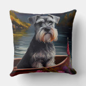 パドルにシュナウザー：風光明媚な冒険 クッション (裏面)