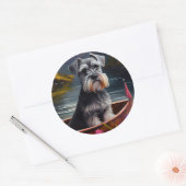 パドルにシュナウザー：風光明媚な冒険 ラウンドシール (封筒)