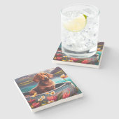 パドルにダシュント：風光明媚な冒険 ストーンコースター (横)