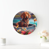 パドルにダシュント：風光明媚な冒険 ラージ壁時計 (ホーム)