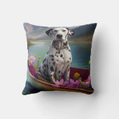 パドルにダルマチア語：風光明媚な冒険 クッション (裏面)