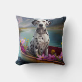 パドルにダルマチア語：風光明媚な冒険 クッション (正面)