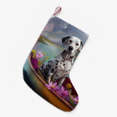 パドルにダルマチア語:風光明媚な冒険 スモールクリスマスストッキング (正面 (吊り時))