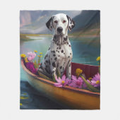 パドルにダルマチア語:風光明媚な冒険 フリースブランケット (正面)