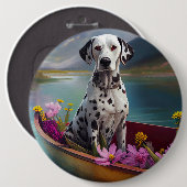 パドルにダルマチア語：風光明媚な冒険 缶バッジ (正面&裏面)