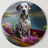 パドルにダルマチア語：風光明媚な冒険 缶バッジ (正面)