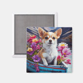 パドルにチワワ：風光明媚な冒険 マグネット (正面/裏面)