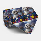 パドルにハバニーズ:風光明媚な冒険 ネクタイ (ロール)
