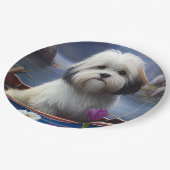 パドルにハバニーズ:風光明媚な冒険 ペーパープレート (アングル)