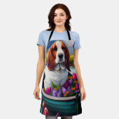 パドルにバセットハウンドドッグ：風光明媚な冒険 エプロン (着用した状態)