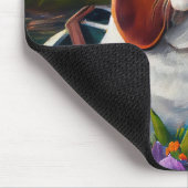 パドルにバセットハウンドドッグ：風光明媚な冒険 マウスパッド (コーナー)