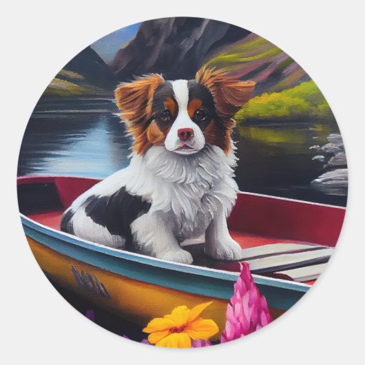 パドルにパピロン：風光明媚な冒険 ラウンドシール (正面)