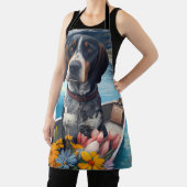 パドルにブルーティックの犬:風光明媚な冒険 エプロン (インサイチュ)