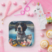 パドルにブルーティックの犬:風光明媚な冒険 ペーパープレート (パーティー)