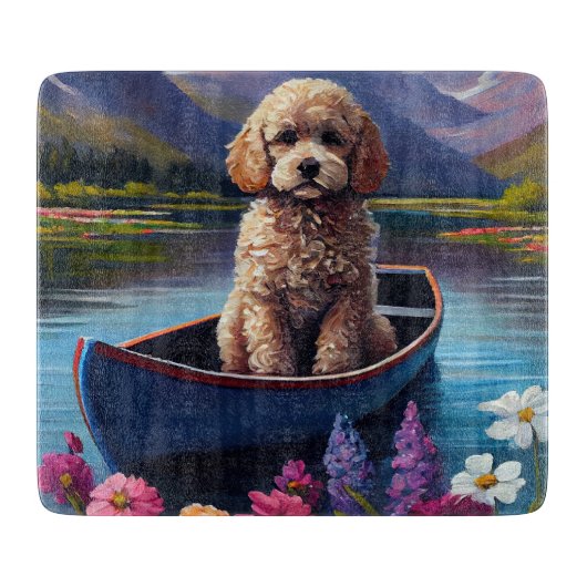 パドルにプードル：風光明媚な冒険 カッティングボード (正面)