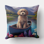 パドルにプードル:風光明媚な冒険 クッション (裏面)