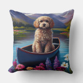 パドルにプードル:風光明媚な冒険 クッション (正面)