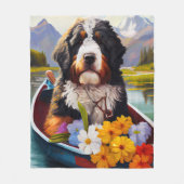 パドルにベルネドードル：風光明媚な冒険 フリースブランケット (正面)