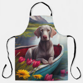 パドルにワイマラーナー:風光明媚な冒険 エプロン (正面)