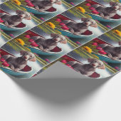 パドルにワイマラーナー：風光明媚な冒険 ラッピングペーパー (角)