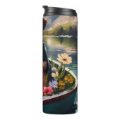 パドルに乗ったアイレデール犬:風光明媚な冒険 タンブラー (回転右)