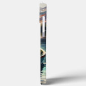パドルに乗ったエアデール・テリア:景色を楽しむ冒険 Case-Mate iPhoneケース (裏面 / 左)