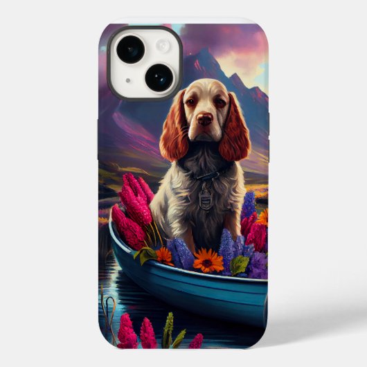 パドルに乗ったコッカー・スパニエル：景色の美しい冒険 Case-Mate iPhoneケース (裏面)