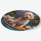 パドルに乗ったゴルデンドール：風光明媚な冒険 ペーパープレート (アングル)