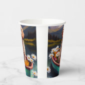 パドルに乗ったゴルデンドール：風光明媚な冒険 紙コップ (左)