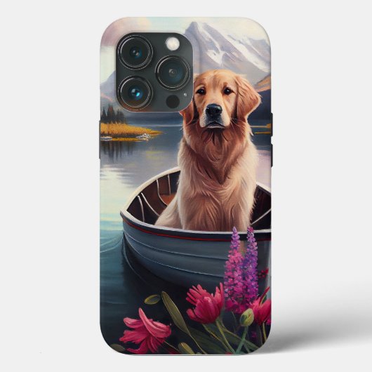 パドルに乗ったゴールデンレトリバー: 景色の良い冒険 Case-Mate iPhoneケース (裏面)