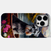 パドルに乗ったシュナウザー:景色を楽しむ冒険 Case-Mate iPhoneケース (裏面 (横))
