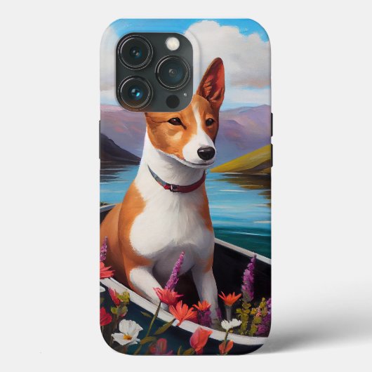 パドルに乗ったバセンジー犬:風光明媚な冒険 Case-Mate iPhoneケース (裏面)