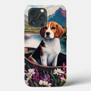 パドルに乗ったビーグル犬: 景色の良い冒険 iPhone 13 PROケース