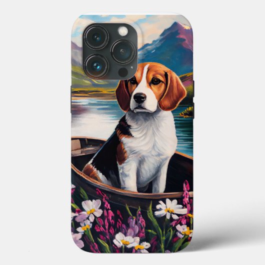 パドルに乗ったビーグル犬: 景色の良い冒険 Case-Mate iPhoneケース (裏面)