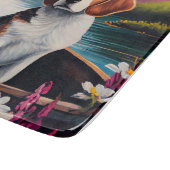 パドルに乗ったビーグル犬:風光明媚な冒険 カッティングボード (角)