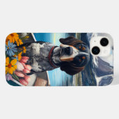 パドルに乗ったブルーティック・クーンハウンド:景色の美しい冒険 Case-Mate iPhoneケース (裏面 (横))