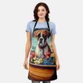 パドルに乗ったボクサー：風光明媚な冒険 エプロン (着用した状態)